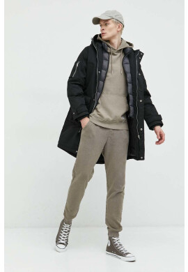 Jack & Jones Парка jorwillow мъжка в черно със зимна изолация - Pepit.bg