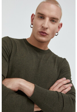 Jack & Jones Пуловер мъжки в зелено от лека материя - Pepit.bg
