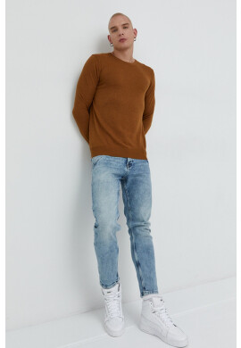 Jack & Jones Пуловер мъжки в кафяво от лека материя - Pepit.bg