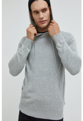 Jack & Jones Пуловер мъжки в сиво от лека материя - Pepit.bg