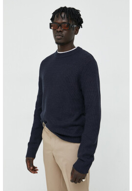 Jack & Jones Пуловер мъжки в тъмносиньо от лека материя - Pepit.bg
