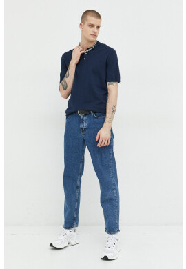 Jack & Jones Пуловер JJEEMIL мъжки в тъмносиньо - Pepit.bg