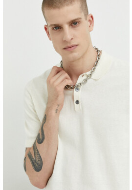 Jack & Jones Пуловер JJEEMIL мъжки в бежово - Pepit.bg