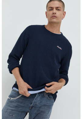 Jack & Jones Пуловер Jorpaul мъжки в тъмносиньо от лека материя - Pepit.bg