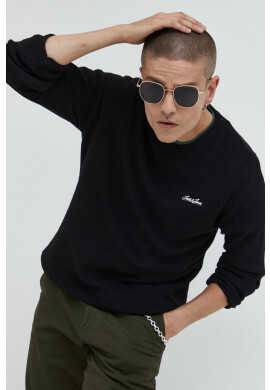 Jack & Jones Пуловер Jorpaul мъжки в черно от лека материя - Pepit.bg