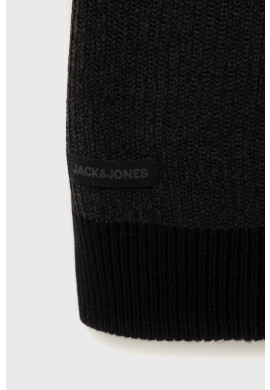 Jack & Jones Шал мъжки в черно с изчистен дизайн - Pepit.bg