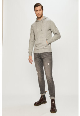 Jack & Jones Суичър мъжки в сиво с изчистен дизайн - Pepit.bg