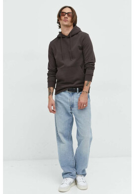 Jack & Jones Суичър в кафяво с качулка с изчистен дизайн - Pepit.bg