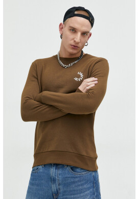 Jack & Jones Суичър JCOBLUR PANEL SWEAT CREW NECK FST в зелено с принт 12225433 - Pepit.bg