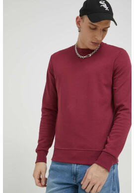 Jack & Jones Суичър JJEBASIC в бордо с изчистен дизайн - Pepit.bg