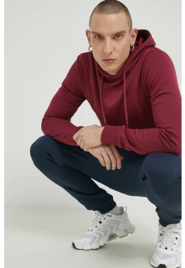 Jack & Jones Суичър JJEBASIC в бордо с качулка с изчистен дизайн - Pepit.bg