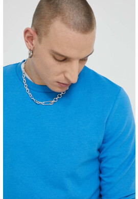 Jack & Jones Суичър JJEBASIC в синьо с изчистен дизайн 12181903 - Pepit.bg