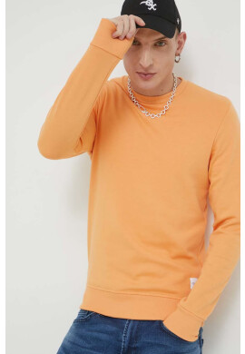 Jack & Jones Суичър JJEBASIC в оранжево с изчистен дизайн 12181903 - Pepit.bg