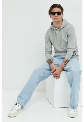 Jack & Jones Суичър JJEBASIC в зелено с качулка с изчистен дизайн - Pepit.bg