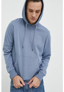 Jack & Jones Суичър JJEBASIC в синьо с качулка с изчистен дизайн 12182537 - Pepit.bg