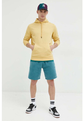 Jack & Jones Суичър JJEBASIC в жълто с качулка с изчистен дизайн 12182537 - Pepit.bg