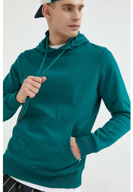 Jack & Jones Суичър JJEBASIC в зелено с качулка с изчистен дизайн 12182537 - Pepit.bg