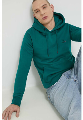 Jack & Jones Суичър JJEJOE в зелено с качулка с принт 12223229 - Pepit.bg
