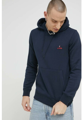 Jack & Jones Суичър JJEJOE в тъмносиньо с качулка с принт 12223229 - Pepit.bg