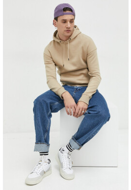 Jack & Jones Суичър JJESTAR в бежово с качулка с изчистен дизайн 12208157 - Pepit.bg