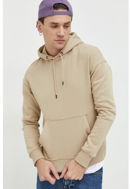 Jack & Jones Суичър JJESTAR в бежово с качулка с изчистен дизайн 12208157 - Pepit.bg