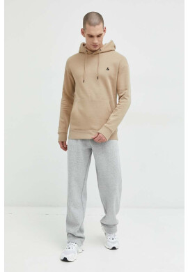 Jack & Jones Суичър JJESTAR в бежово с качулка с апликация - Pepit.bg