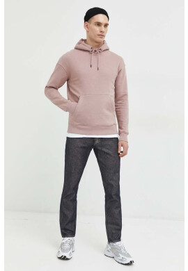 Jack & Jones Суичър JJESTAR в розово с качулка с изчистен дизайн - Pepit.bg