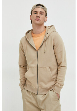 Jack & Jones Суичър JJESTAR в бежово с качулка с изчистен дизайн 12210830 - Pepit.bg