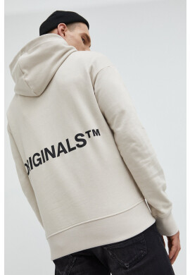 Jack & Jones Суичър Jorclean в бежово с принт - Pepit.bg