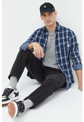 Jack & Jones Тениска в тъмносиньо с изчистен дизайн - Pepit.bg