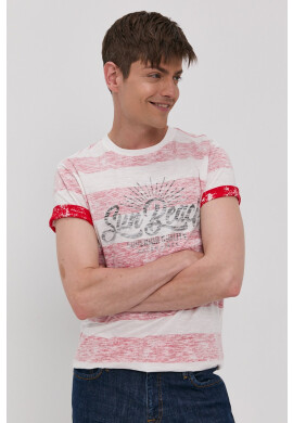 Jack & Jones Тениска мъжка в червено с принт - Pepit.bg