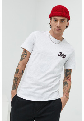 Jack & Jones Тениска в сиво с принт - Pepit.bg