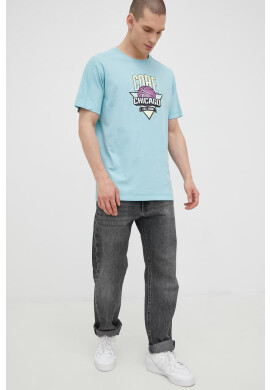 Jack & Jones Тениска в тюркоазено с принт - Pepit.bg