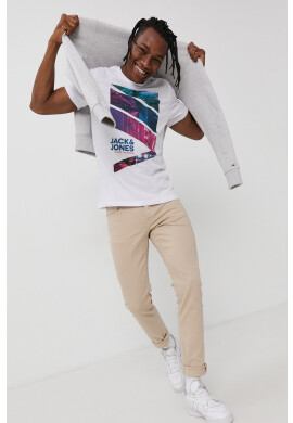 Jack & Jones Тениска мъжки в розово с изчистен дизайн - Pepit.bg