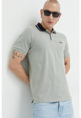 Jack & Jones Тениска с яка JJEJOE в зелено с апликация - Pepit.bg