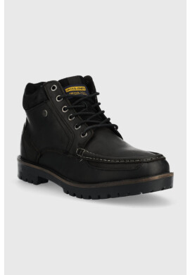 Jack & Jones Високи обувки Brockwell в черно - Pepit.bg