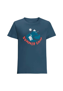 Jack Wolfskin Детска тениска SUMMER CAMP T K в тъмносиньо с принт - Pepit.bg