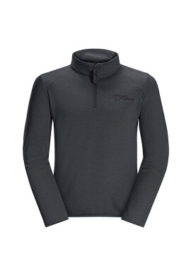 Jack Wolfskin Детски суичър в черно с изчистен дизайн - Pepit.bg