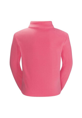 Jack Wolfskin Детски суичър VILLI BUTTON FLEECE K в розово с апликация - Pepit.bg