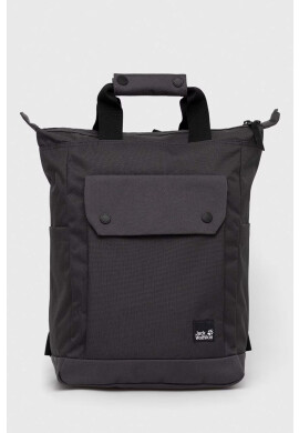 Jack Wolfskin Раница Cook Pack в сиво голям размер с изчистен дизайн - Pepit.bg