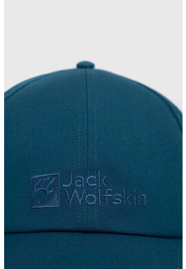 Jack Wolfskin Шапка с козирка в тюркоазено с апликация - Pepit.bg