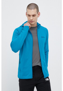 Jack Wolfskin Спортен суичър Baiselberg в зелено с качулка с изчистен дизайн - Pepit.bg