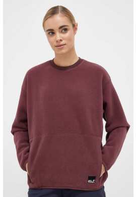Jack Wolfskin Спортен суичър Osloer Pullover в бордо с изчистен дизайн - Pepit.bg
