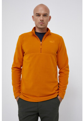 Jack Wolfskin Суичър мъжки в оранжево с изчистен дизайн - Pepit.bg