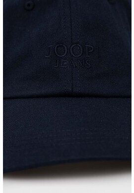 Joop! Памучна шапка с козирка в тъмносиньо с изчистен дизайн - Pepit.bg