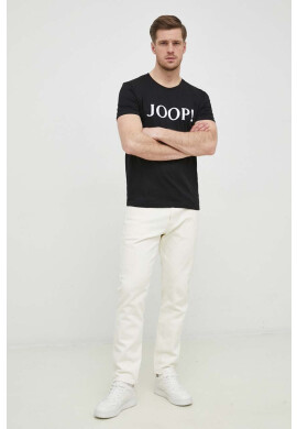 Joop! Памучна тениска в черно с принт - Pepit.bg
