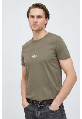 Joop! Памучна тениска в зелено с изчистен дизайн - Pepit.bg
