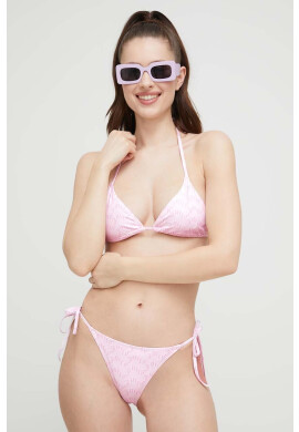 Juicy Couture Бански от две части в розово с леко подплатена чашка - Pepit.bg