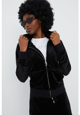 Juicy Couture Суичър в черно с изчистен дизайн - Pepit.bg