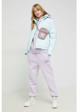 Juicy Couture Суичър Queenie в лилаво с качулка с апликация - Pepit.bg